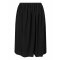Poplin elastic waist mid-length skirt Black Jet