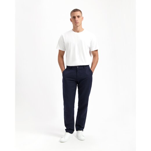 Darren Linen Pant Midnight Blue