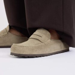 Naples Wrapped Suede Leather Unisex Taupe Narrow/Schmal