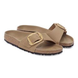 Madrid Big Buckle Oiled Leather Women Tabacco Brown Narrow/Schmal