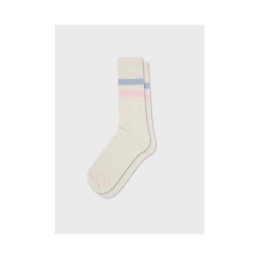 Retro cotton sock /light blue/rose