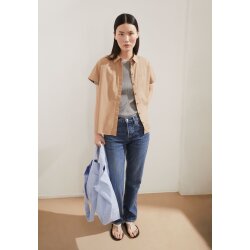 POPLIN LARISAANA BLOUSE true camel