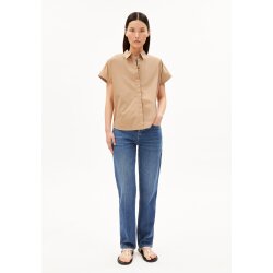 POPLIN LARISAANA BLOUSE true camel