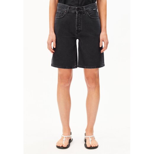 THALINAA DENIM SHORT ebony black