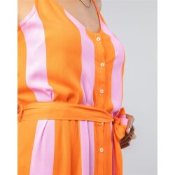 Color Block Long Dress Orange