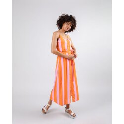 Color Block Long Dress Orange