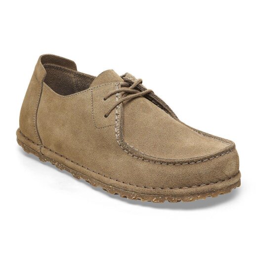 Utti Lace Suede Leather Unisex Gray Taupe Narrow