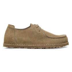 Utti Lace Suede Leather Unisex Gray Taupe Narrow