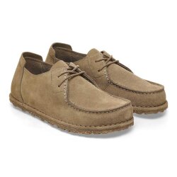Utti Lace Suede Leather Unisex Gray Taupe Narrow
