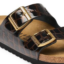 Arizona Leather Women Emboss Leather Black Narrow/Schmal
