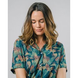 Flower Vichy Long Dress Navy