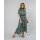 Flower Vichy Long Dress Navy
