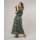 Flower Vichy Long Dress Navy