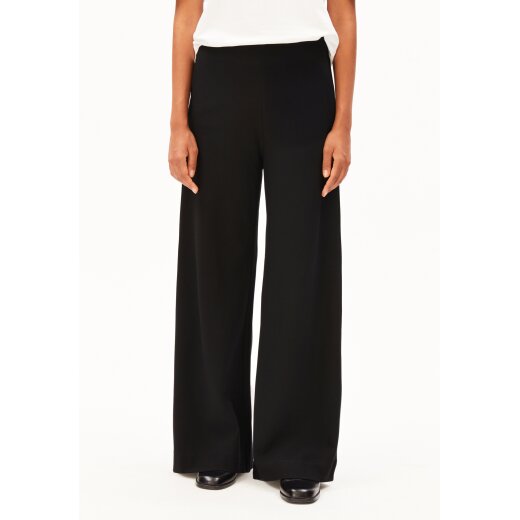 BASIC JERSEY WIDE LEG PANT black