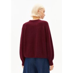 RIB KNIT SWEATER velvet red