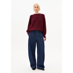 RIB KNIT SWEATER velvet red