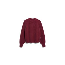 RIB KNIT SWEATER velvet red