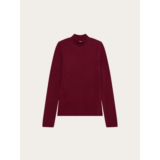 Rib mock neck Burgundy