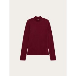 Rib mock neck Burgundy