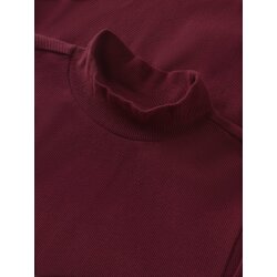 Rib mock neck Burgundy