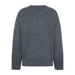 Lambswool crew neck sweater Dark Grey Melange
