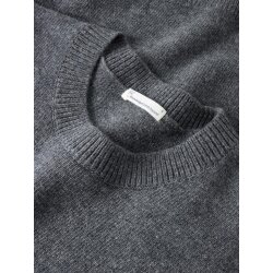 Lambswool crew neck sweater Dark Grey Melange