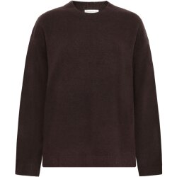 Lambswool crew neck sweater Chocolate Torte