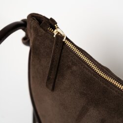 AK028 LARGE half moon SUEDE MIX MOCHA