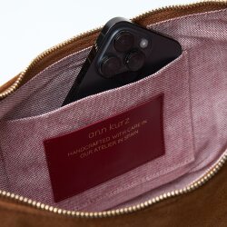 AK028 LARGE half moon SUEDE MIX MOCHA