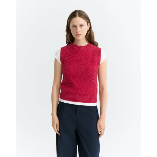 Red Kaia Knitted Vest Red