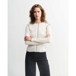 Pin-Tucked Long-Sleeve - Nature White