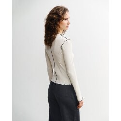 Pin-Tucked Long-Sleeve - Nature White