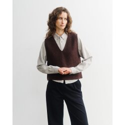 Cropped Vest - Rosewood Brown