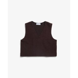 Cropped Vest - Rosewood Brown