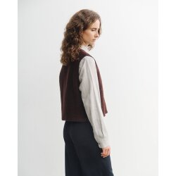 Cropped Vest - Rosewood Brown