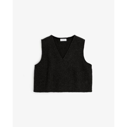 Cropped Vest - True Black