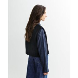 Cropped Vest - True Black