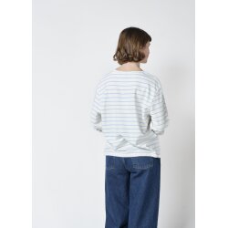 Paulina L/S tee Cream /light blue