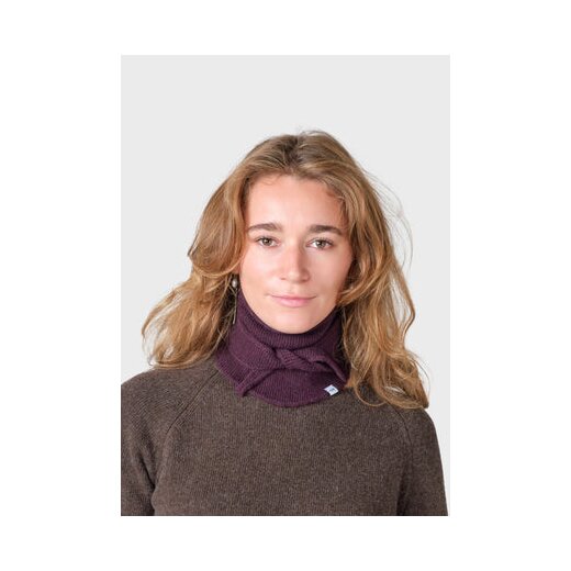 Violet schmaler Strickschal Burgundy One size