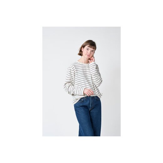 Paulina L/S tee Cream/taupe