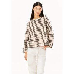 FRANKAA MAARLEN STRIPE SWEAT undyed-claystone