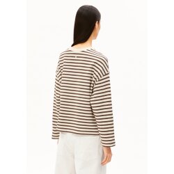FRANKAA MAARLEN STRIPE SWEAT undyed-claystone